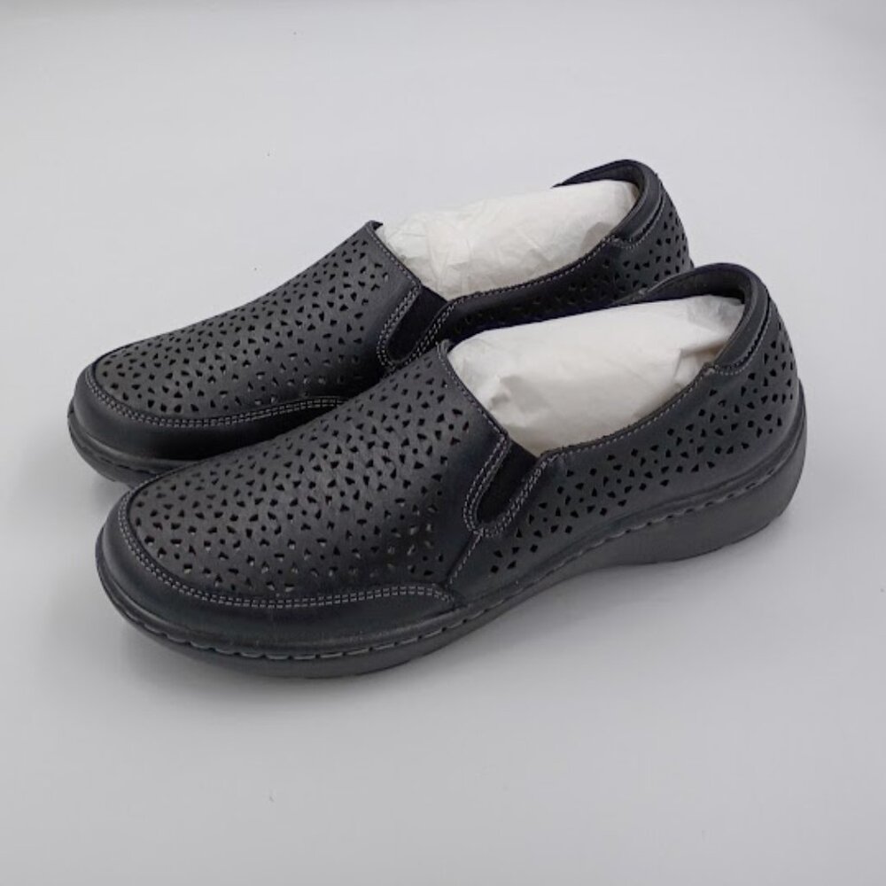Clarks Cora Sky Slip Ons, Black, Women's Size 8